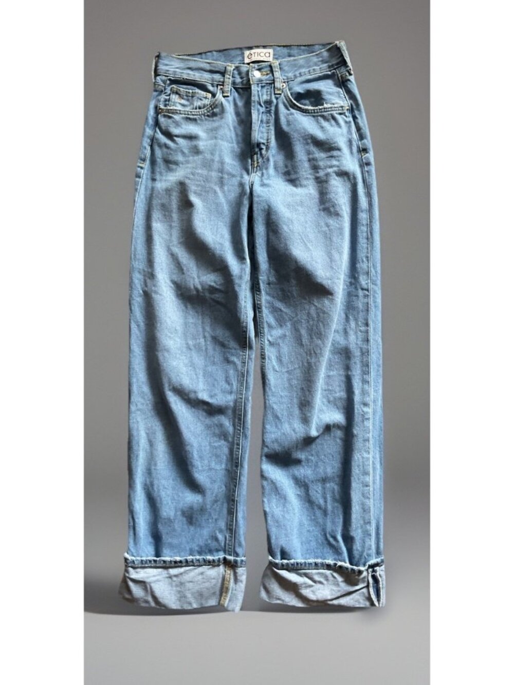 ÉTICA Jeans Denim 25 Wide Loose Comfortable And Funky Fit Cuff Etica